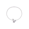 Collar con baño de plata y corazón