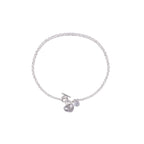 Collar con baño de plata y corazón