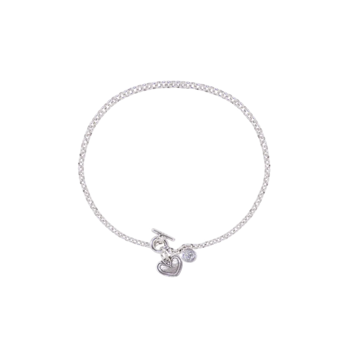 Collar con baño de plata y corazón