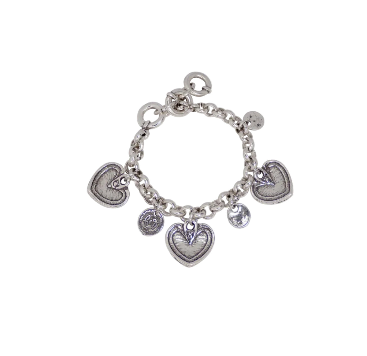 Pulsera Charm con baño de plata