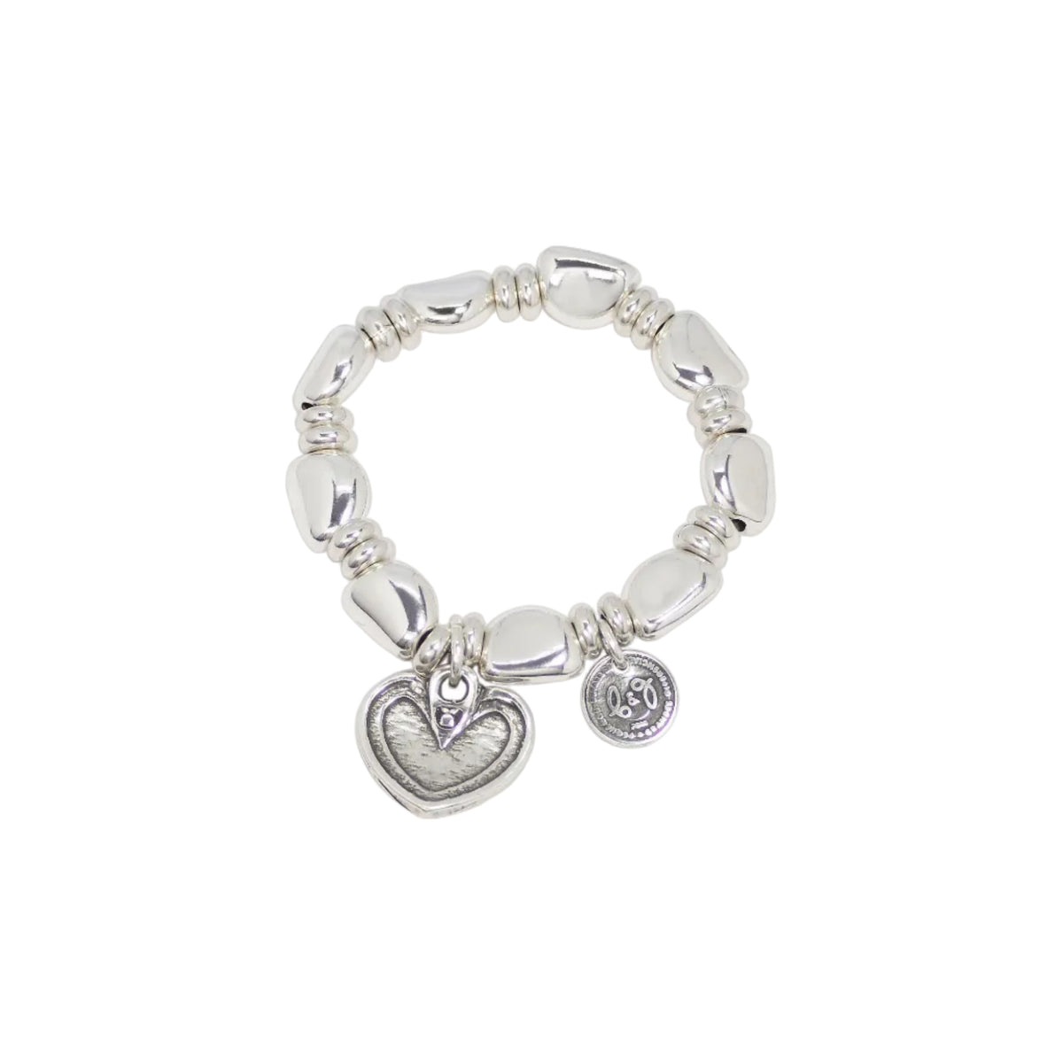 Pulsera con baño de plata elástica