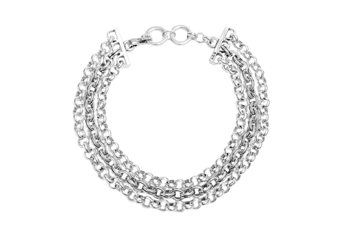 Collar corto con baño de plata