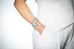 Pulsera elastica con baño de plata