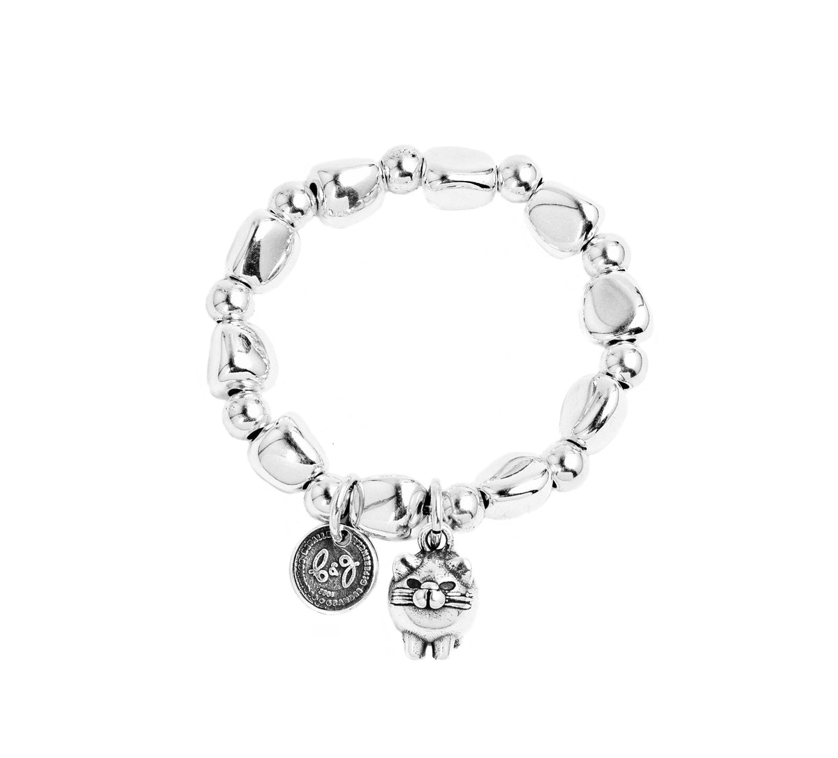 Pulsera elastica con baño de plata