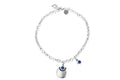 Collar con baño de plata y resina