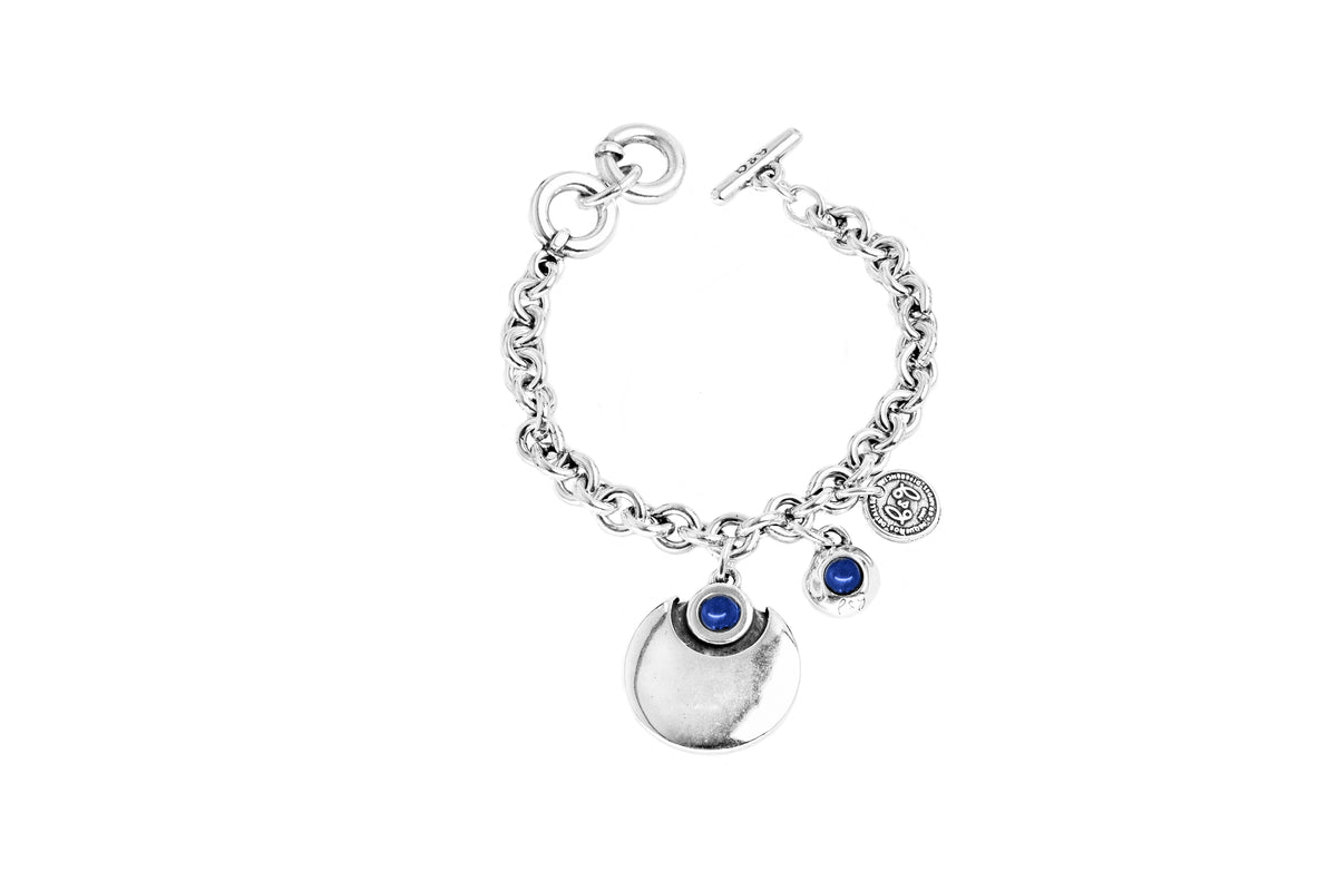 Pulsera con baño de plata y resina