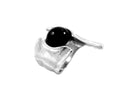 Anillo con baño de plata y resina