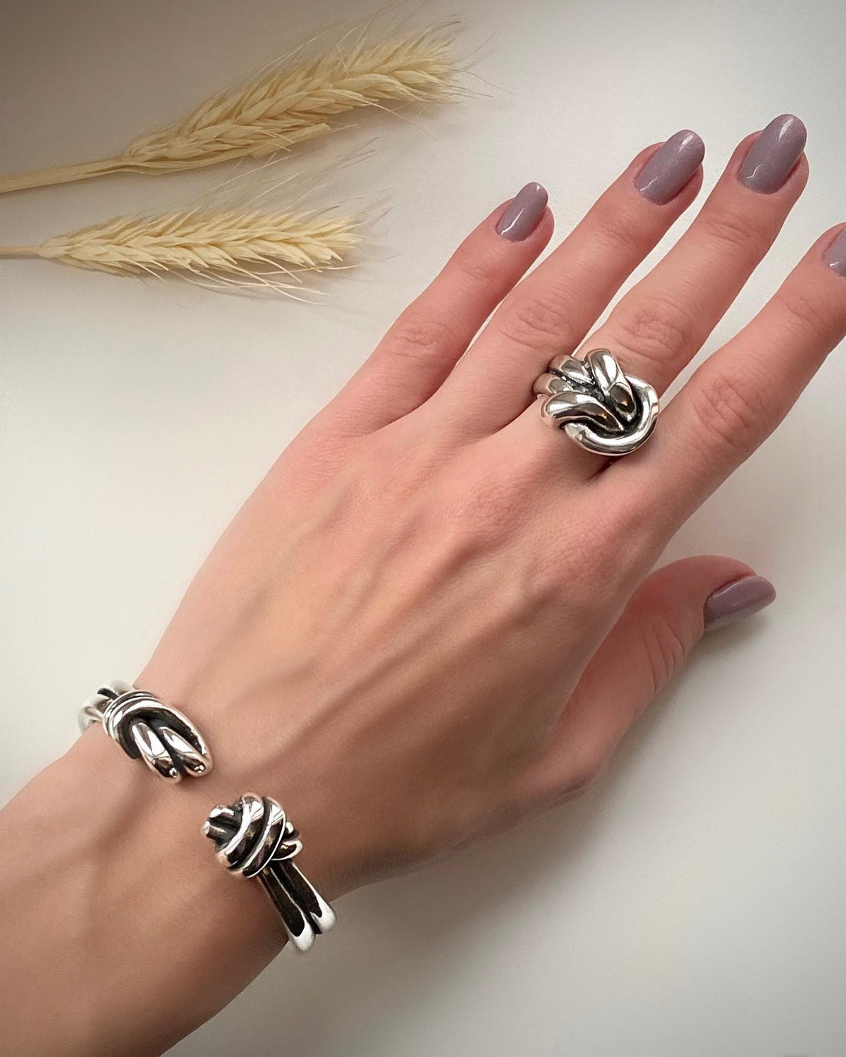 Anillo con baño de plata