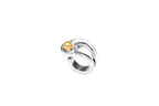 Anillo con baño de plata y cristal