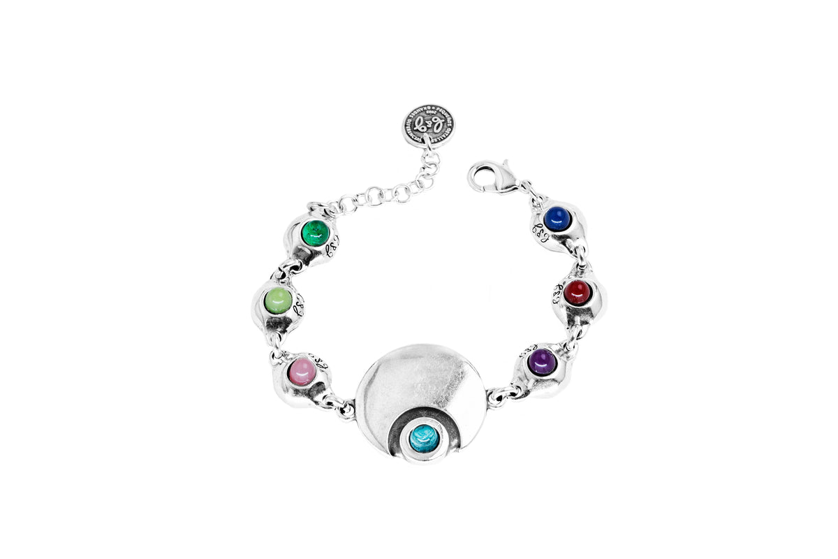 Pulsera con baño de platta y resina