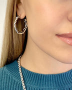 Aros con baño de plata