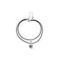 Collar con baño de plata y cuero