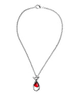 Collar con baño de plata y resina