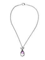 Collar con baño de plata y resina