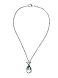 Collar con baño de plata y resina