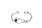 Pulsera con baño de plata y perla cristal