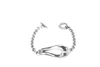 Pulsera con baño de plata y perla cristal