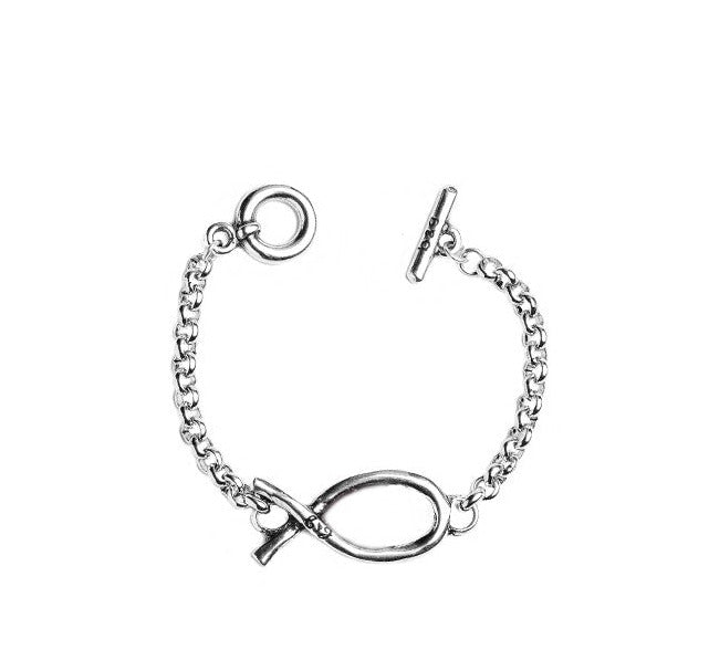 Pulsera con baño de plata y resina