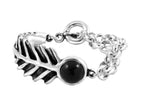 Pulsera con baño de plata y resina