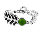 Pulsera con baño de plata y resina