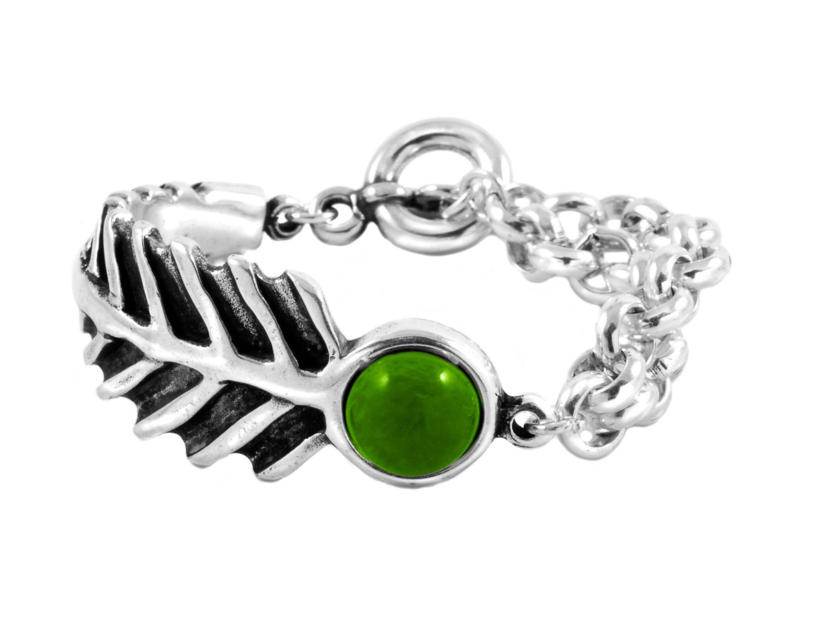 Pulsera con baño de plata y resina