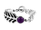 Pulsera con baño de plata y resina