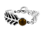 Pulsera con baño de plata y resina