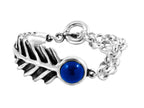 Pulsera con baño de plata y resina