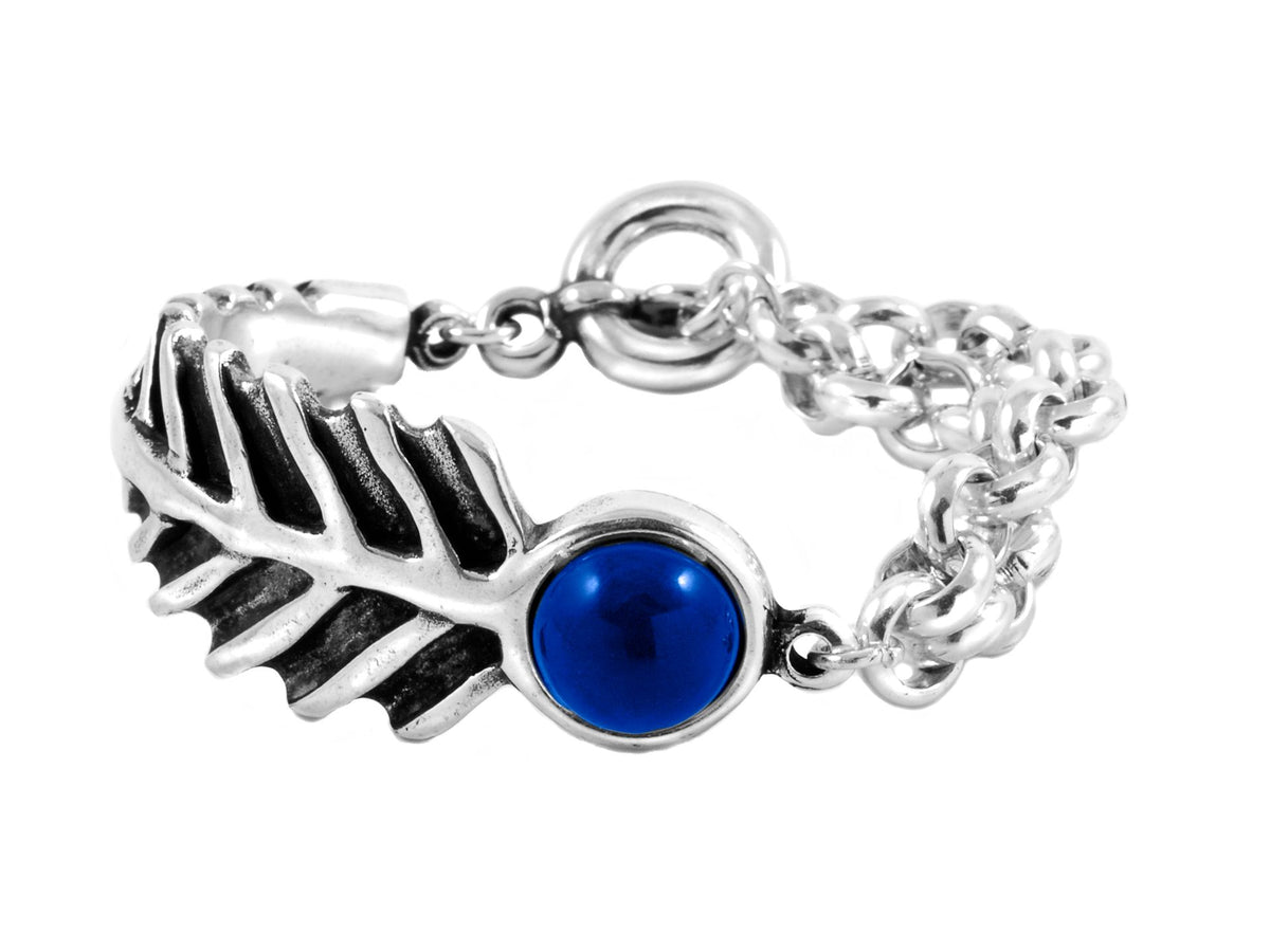 Pulsera con baño de plata y resina