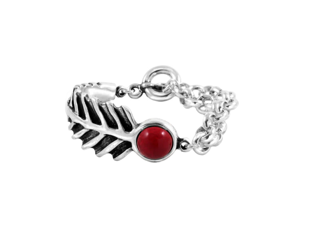 Pulsera con baño de plata y resina