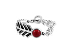 Pulsera con baño de plata y resina