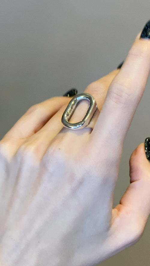 Anillo con baño de plata