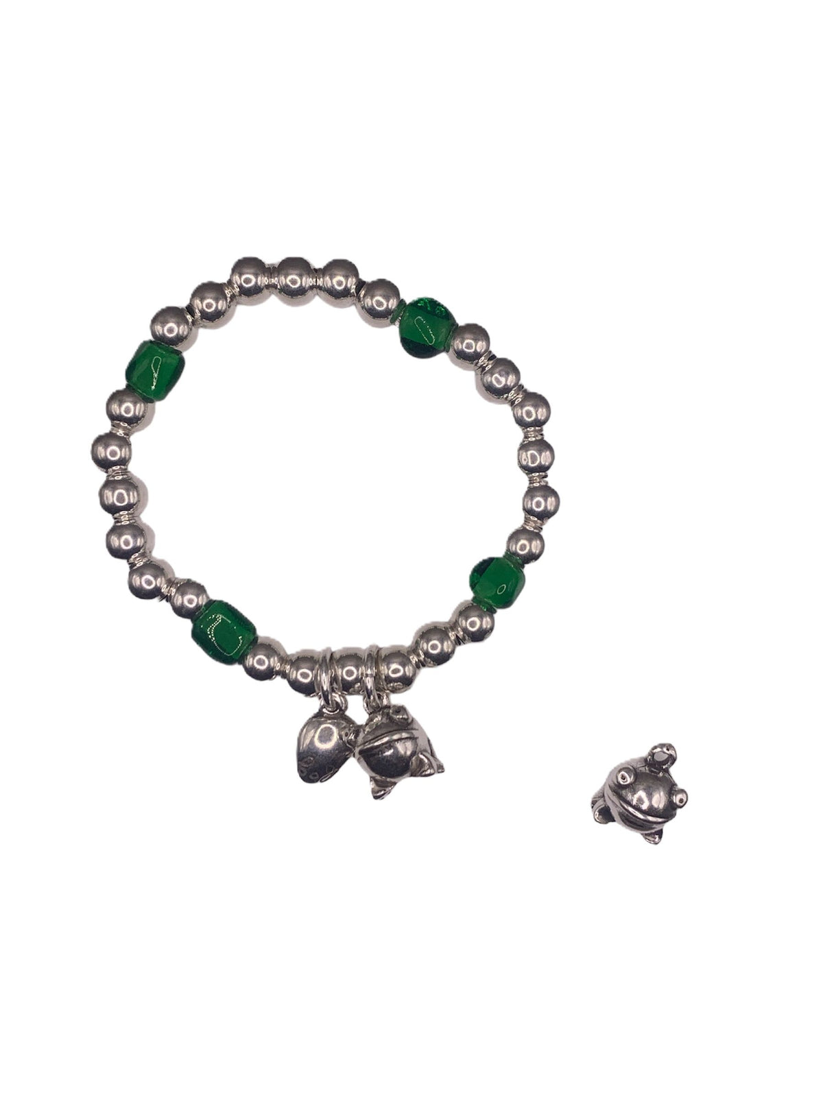 Pulsera Elefante con baño de plata y resina