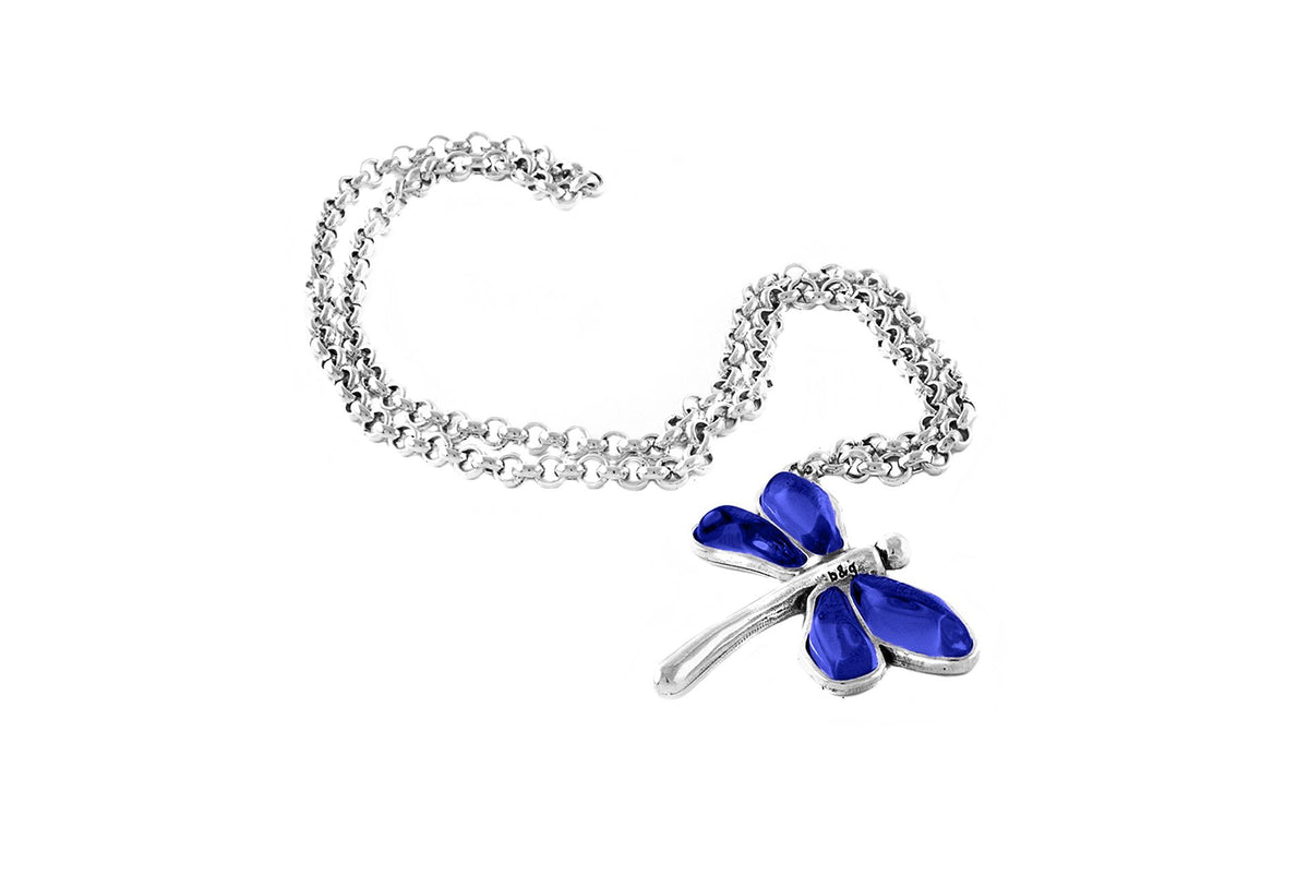 Collar con baño de plata y resina