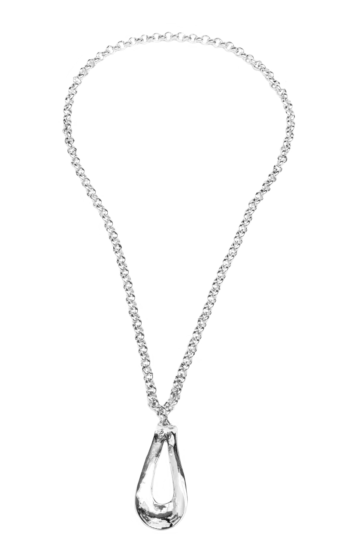 Collar con baño de plata y perla