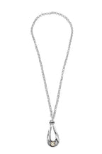 Collar con baño de plata y perla