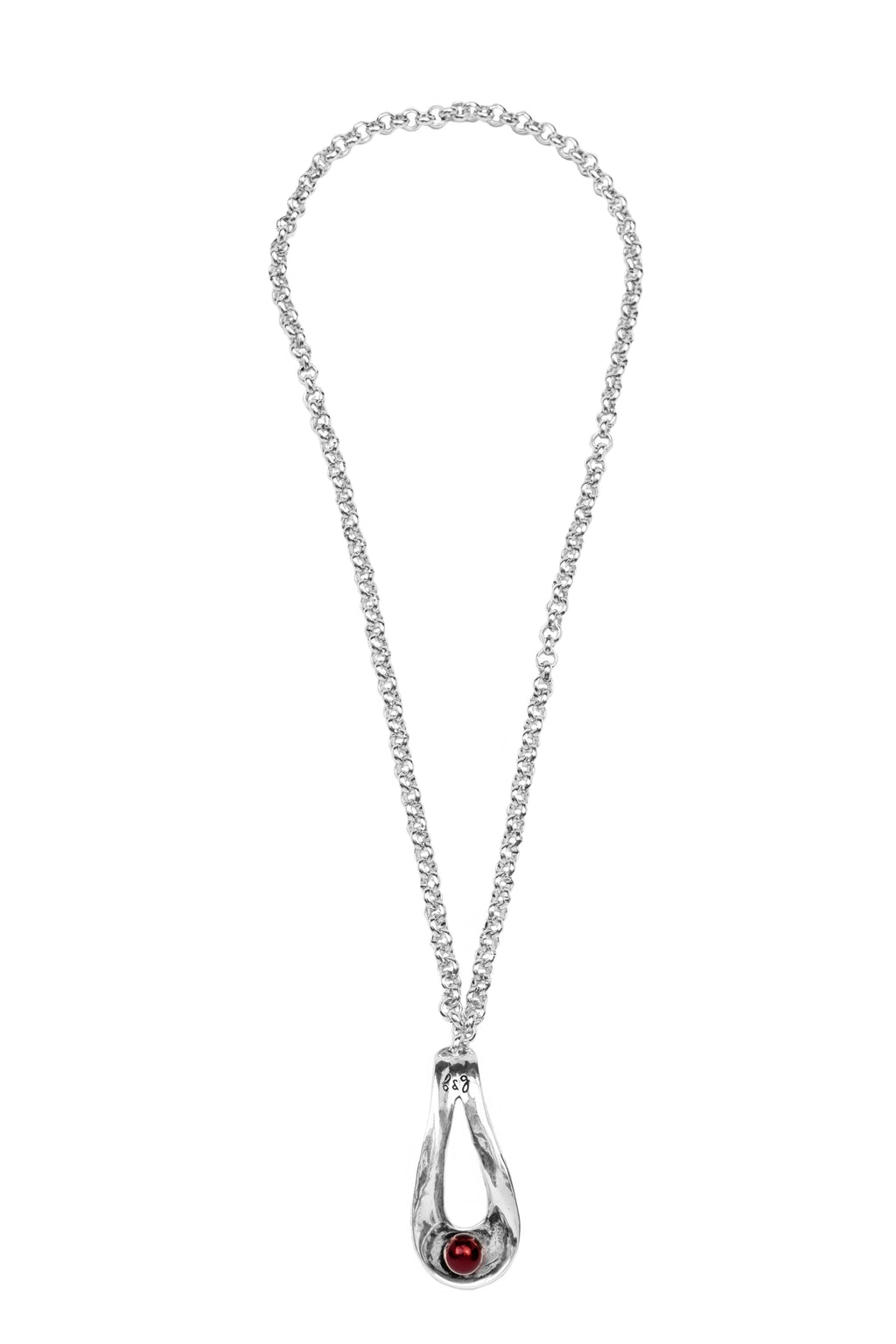 Collar con baño de plata y perla