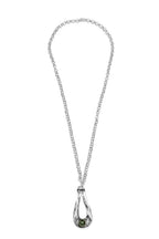 Collar con baño de plata y perla
