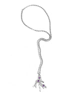 Collar bañado en plata y resina