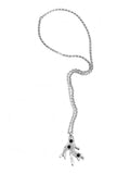 Collar bañado en plata y resina