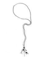 Collar bañado en plata y resina