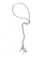 Collar bañado en plata y resina