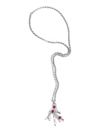 Collar bañado en plata y resina