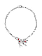 Collar bañado en plata y resina