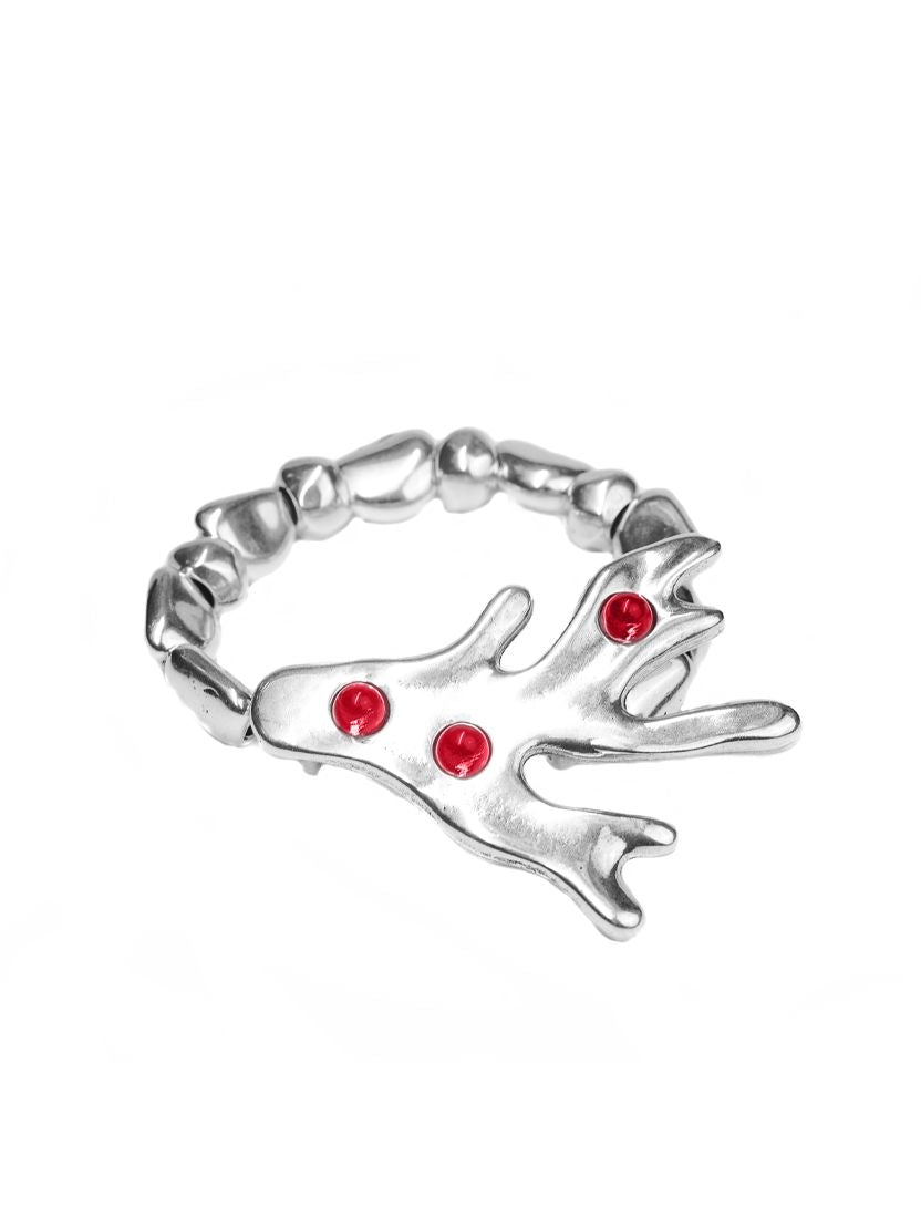 Pulsera con baño de plata y resina