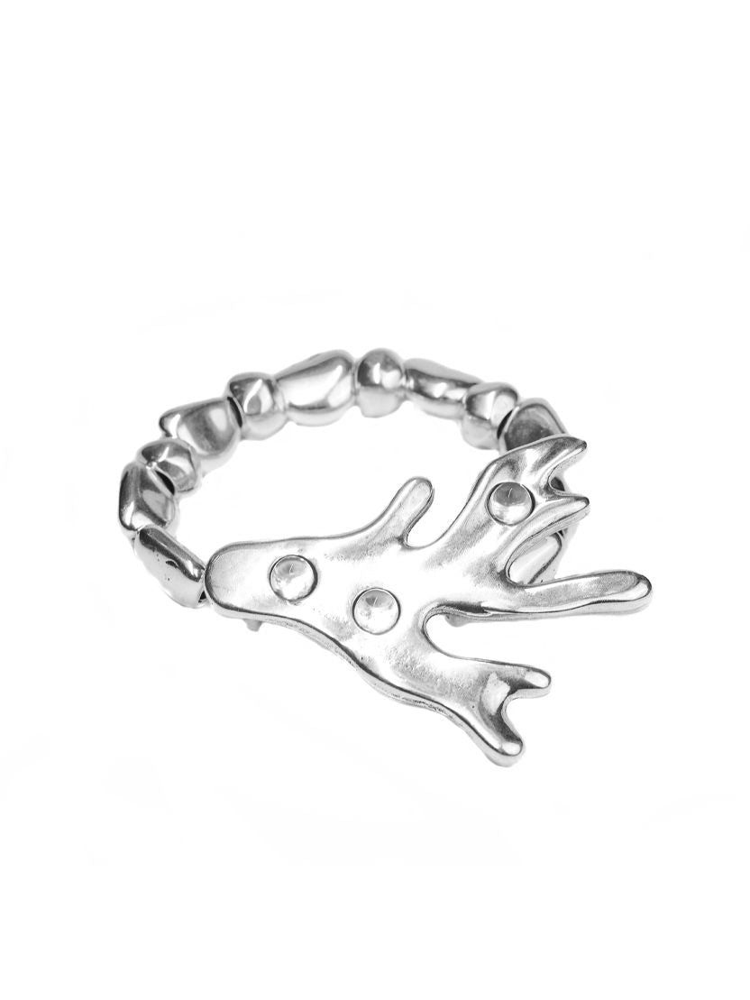 Pulsera con baño de plata y resina