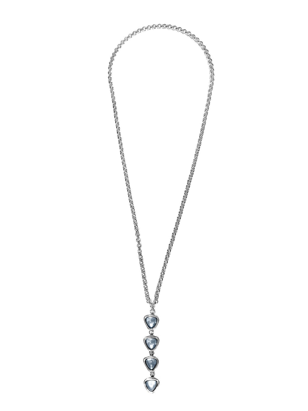 Collar con baño de plata y cristal