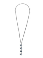 Collar con baño de plata y cristal