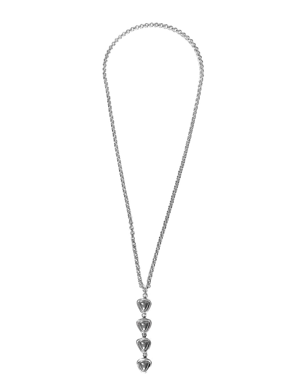 Collar con baño de plata y cristal