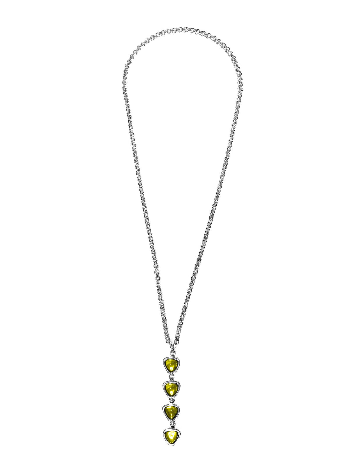 Collar con baño de plata y cristal
